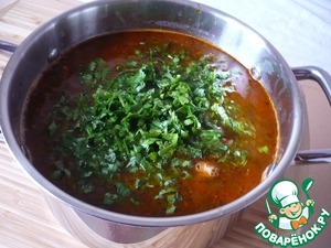Овощной суп с копченой скумбрией