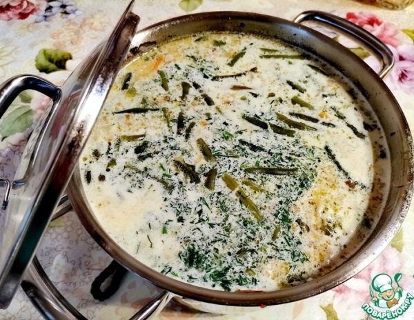 Сырный суп с фасолью и цветной капустой