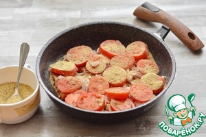 Арктический голец с помидорами в духовке