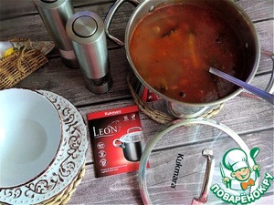 Фасолевый суп с говядиной и брокколи